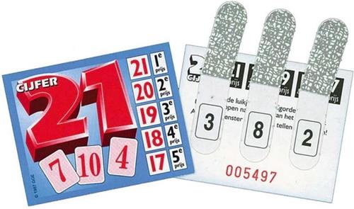Spel 21 cijfer 1000 kaartjes - .