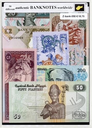 Bankbiljetten wereldwijd  50 verschillende