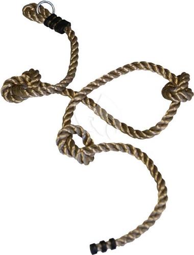 Kinder speeltoestel klimtouw met 2 knopen 2 meter - Buitenspeelgoed - Klimmen en klauteren - Speeltoestel touw