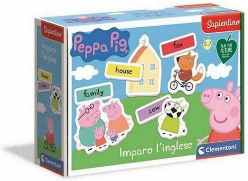 Clementoni Klassieke Educatieve Spellen - Peppa Pig - Eerste Engelse Woordjes, Educatief Spel, 3-6 jaar - 16352