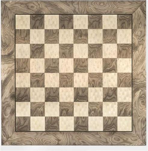 Schaakbord Grijs DELUXE Hoogglans 55 cm - velden 55 mm (#6)