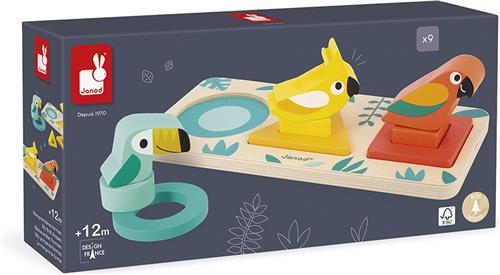 Janod Tropik - Drie Vormen Vogels