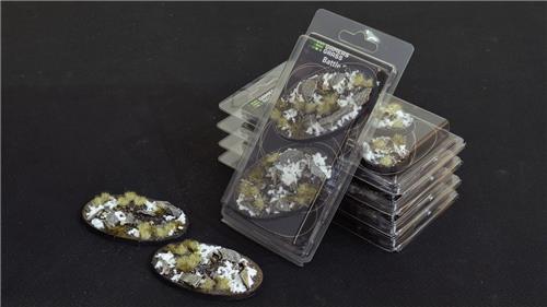 Winter Bases Pre-Painted (2x 90mm Oval)