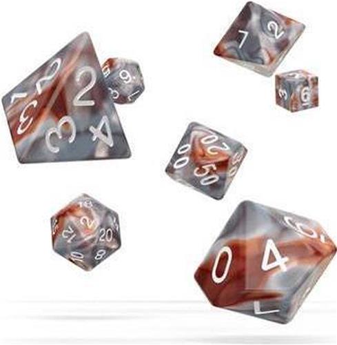 Oakie Doakie Dice RPG-Set Gemidice - Silver-Rust