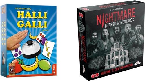 Spellenbundel - 2 Stuks - Halli Galli & Nightmare Horror Adventures