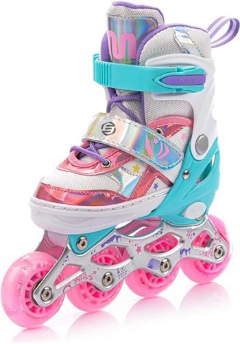 Equivera Rolschaatsen Meisjes - Skeelers Meisjes - Rolschaatsen Kinderen - Cadeautip voor uw kind!