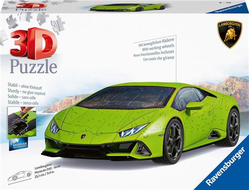 Ravensburger Lamborghini HuracÃ¡n EVO Groen - 3D Puzzel - 108 stukjes