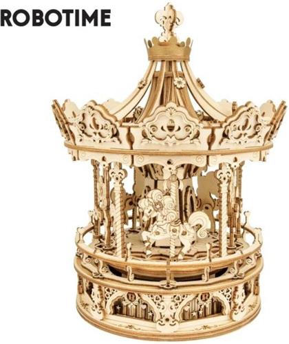 Robotime Romantic carousel - Rokr - Houten puzzel - Volwassenen - 3D puzzel - DIY