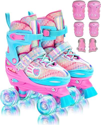 Equivera Rolschaatsen Meisjes - Skeelers Meisjes - Rolschaatsen Kinderen - Cadeautip voor uw kind!