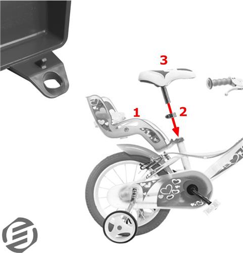 Equivera Fietszitje Pop - Poppenzitje Fiets - Fietsstoeltje Pop - Poppenzitje - Poppenzitje Voor Kinderfiets