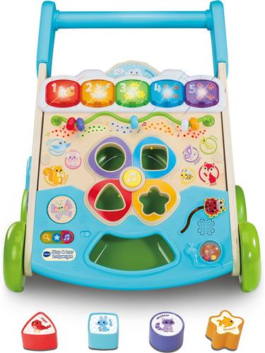 VTech Stap & Leer Loopwagen - Educatief Speelgoed - Maak Kennis met Vormen, Cijfers, Kleuren & Dieren - Speelgoed vanaf 9 maanden