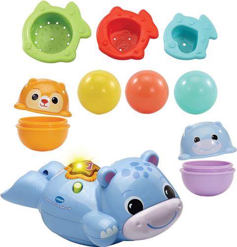 VTech Spetter & Zing Nijlpaardje - Badspeelgoed - Inclusief 8 badspeeltjes - Speelgoed 1 tot 6 jaar