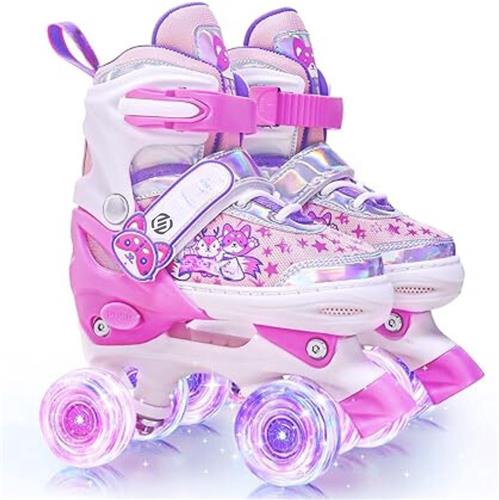 Equivera Rolschaatsen Meisjes - Skeelers Meisjes - Rolschaatsen Kinderen - Cadeautip voor uw kind!
