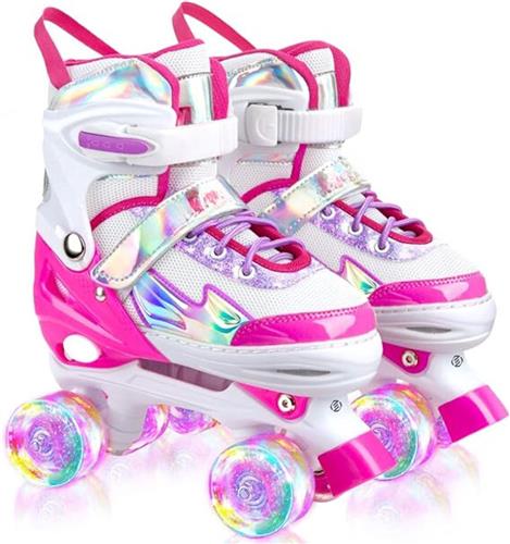 Equivera Rolschaatsen Meisjes - Skeelers Meisjes - Rolschaatsen Kinderen - Cadeautip voor uw kind!