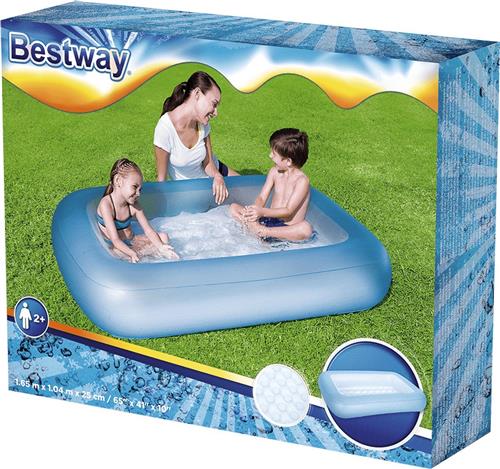 Bestway Zwembad 1-ring opblaasbare bodem 165x104x25cm - Blauw