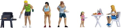 NOCH 15881 H0 Mensen op de camping figuren Geverfd, Staand, Zittend