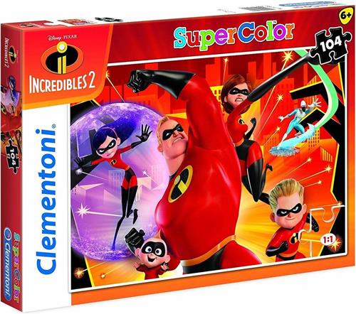 Clementoni Supercolor Puzzel Incredibles 2 104 Stukjes (27106)