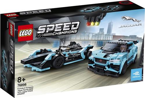 LEGO Speed Champions Formula E Panasonic Jaguar Racing GEN2 Car & Jaguar I-PACE eTROPHY - 76898