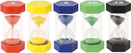 Zandloper set 5 stuks mega 17 cm