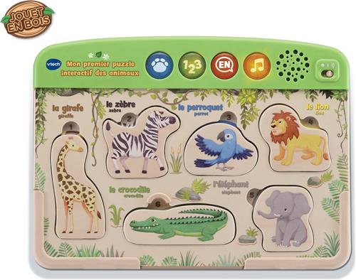 VTECH BABY - Mijn eerste interactieve dierenpuzzel - FSC houten speelgoed