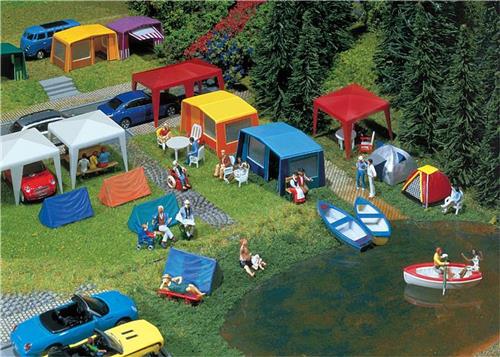 Faller Camping Tenten Set Modelbouwdecoratie