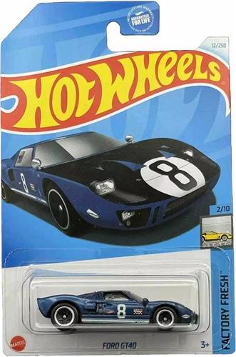 HOT WHEELS FORD GT40 BLUE 12/250 1:64 FACTORY FRESH 2/10