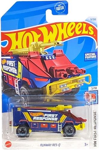 Hot Wheels Auto Runway ResQ 9/250 HW FIRST RESPONSE 3/10 BLUE 1:64