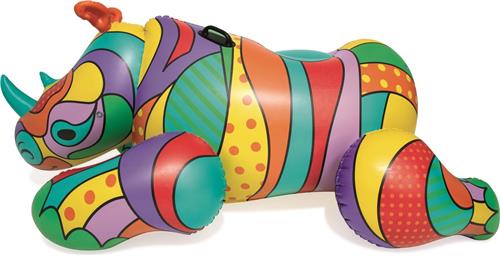 XL opblaasbare neushoorn - 200x117x84cm - model 41116 - Art Collections - reparatiesticker