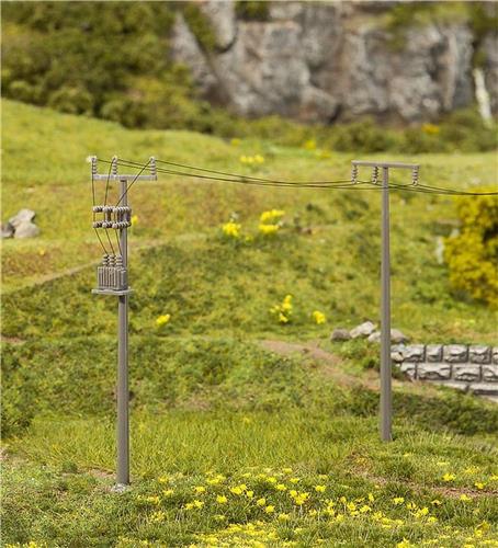 Faller - 4 Stroommasten - modelbouwsets, hobbybouwspeelgoed voor kinderen, modelverf en accessoires