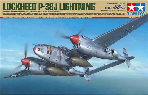 1:48 Tamiya 61123 US Lockheed P-38 J Lightning Plastic Modelbouwpakket