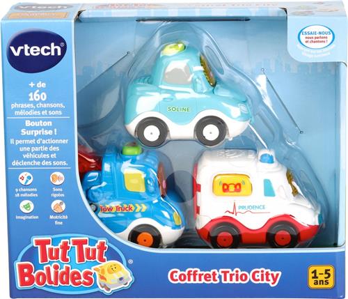 Voertuig Speelset Vtech City Trio Box (Sedan + Tow Truck + Ambulance)