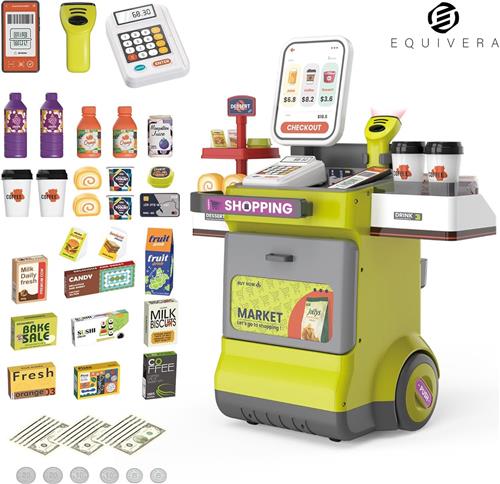 Equivera Speelgoed Kassa - Speelgoedkassa - Speelgoedkassa Kinderen - Cadeau voor Kinderen