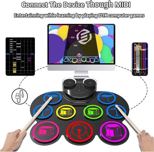 Equivera Kinder Drumstel - Drumstel voor Kinderen - Muziekinstrumenten - Kinderspeelgoed - Speelgoed Drumstel - Kinder Trommel - Kinder Drumstel Speelgoed - Kinderdrumstel - Peuter Drumstel - Cadeautip voor uw kind!