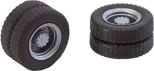 Faller - 2 complete wielen (tweelingsbanden) banden en velgen voor vrachtwagen - modelbouwsets, hobbybouwspeelgoed voor kinderen, modelverf en accessoires