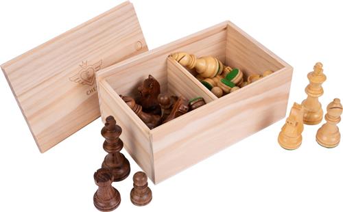 Schaakstukken no. 5 lood en vilt - Koning hoogte 82 mm - Engelhart Games