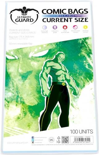Ultimate Guard Comic Bags Resealable Current Size (100x) [UGD020002]