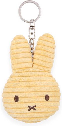 Nijntje Sleutelhanger Plat ECO Corduroy Buttercream 10 cm - Knuffel Buttercreme