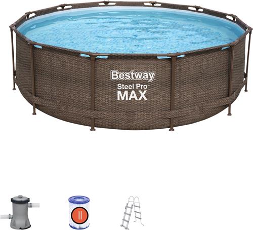 Bestway Steel Pro Max Deluxe zwembadset - rond