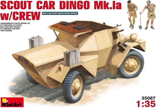 1:35 MiniArt 35087 Scout car dingo Mk.1a with crew Plastic Modelbouwpakket