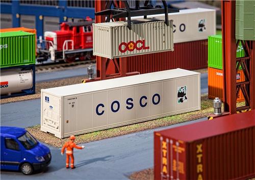 Faller - 40' Hi-Cube koelkast-container COSCO - modelbouwsets, hobbybouwspeelgoed voor kinderen, modelverf en accessoires