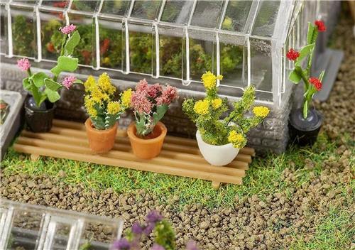 Faller - 6 Potplanten - modelbouwsets, hobbybouwspeelgoed voor kinderen, modelverf en accessoires