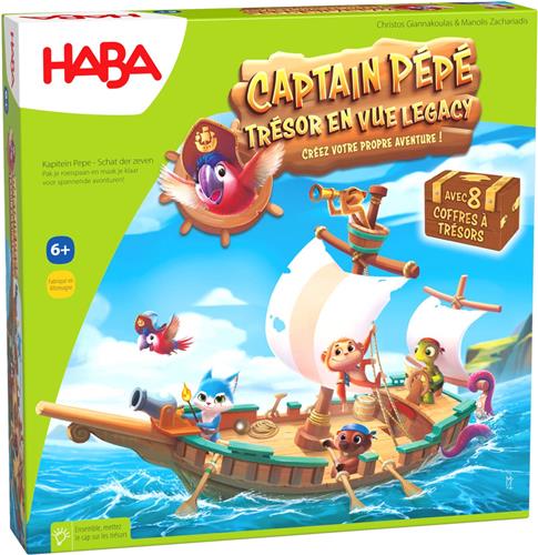 Haba !!! Jeu - Captain Pépé, Trésor en vue (Frans) = Duits 1307037001 - Nederlands 1307037004.