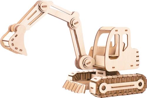 Bouwpakket 3D Puzzel Graafmachine- hout