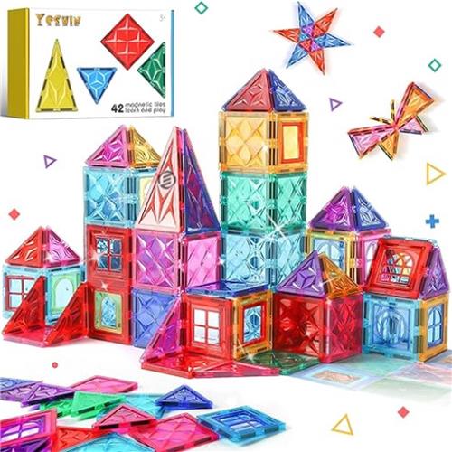 Equivera Magnetische Bouwstenen - Magnetische Bouwstenen - Magneet Bouwstenen - Magnetisch Speelgoed - Educatief Speelgoed - Constructie Speelgoed - Montessori Speelgoed