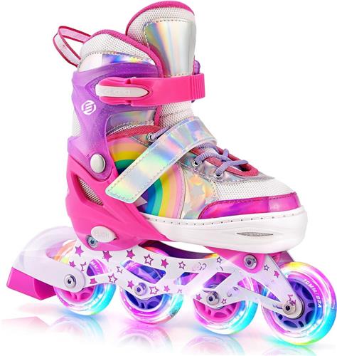 Equivera Rolschaatsen Meisjes - Skeelers Meisjes - Rolschaatsen Kinderen - Cadeautip voor uw kind!