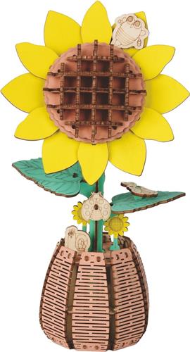 Bouwpakket DIY Bloem Zonnebloem van hout