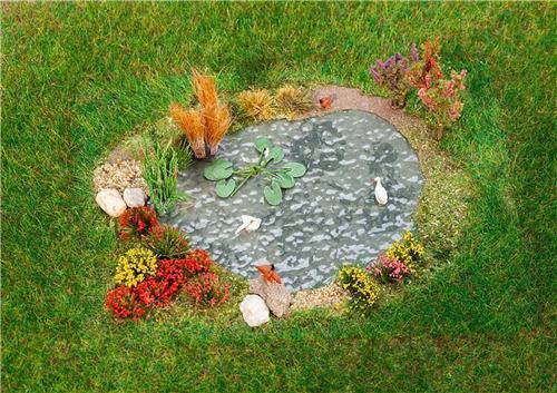 Faller - Pleasure garden with pond - FA181278 - modelbouwsets, hobbybouwspeelgoed voor kinderen, modelverf en accessoires