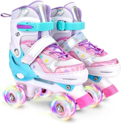 Equivera Rolschaatsen Meisjes - Skeelers Meisjes - Rolschaatsen Kinderen - Cadeautip voor uw kind!