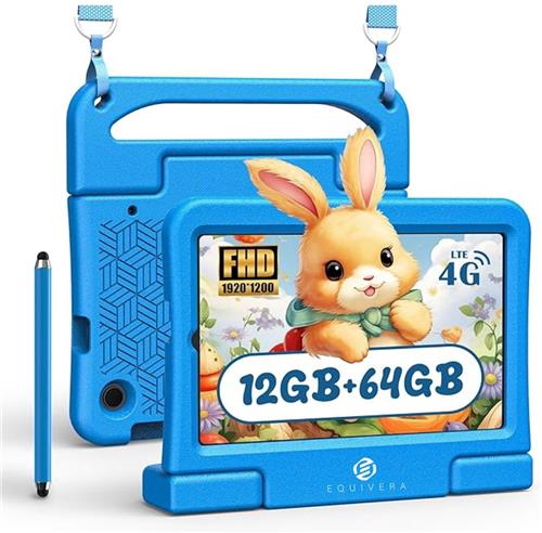 Equivera Kindertablet - Tablet voor Kinderen - Educatieve Tablet - Spelletjes - Ouderlijk Toezicht