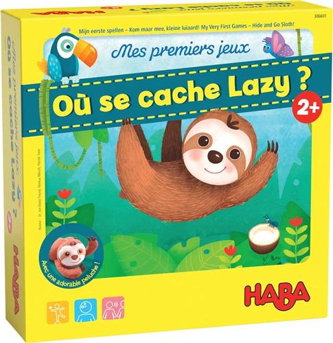 Haba !!! Jeu - Mes premiers jeux - Où se cache Lazy? (Frans) = Duits 1306599001 - Nederlands 1306599004.